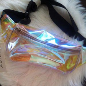 New Clear Pink Tint Harlow Fanny Pack Bum Belt Waist Bag Crossbody 3.5" x 15"